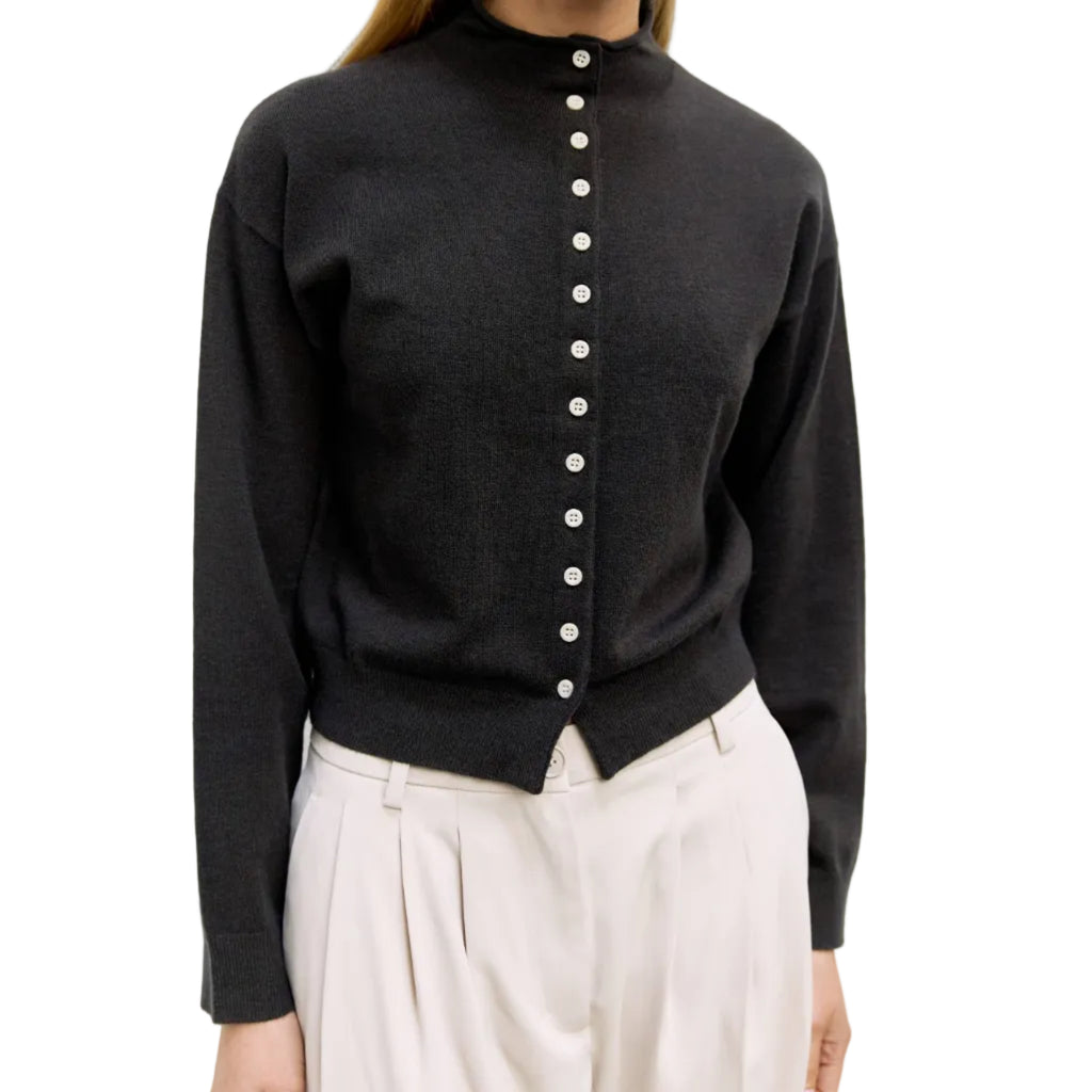The Brooks Cardigan | High Neck Cardigan