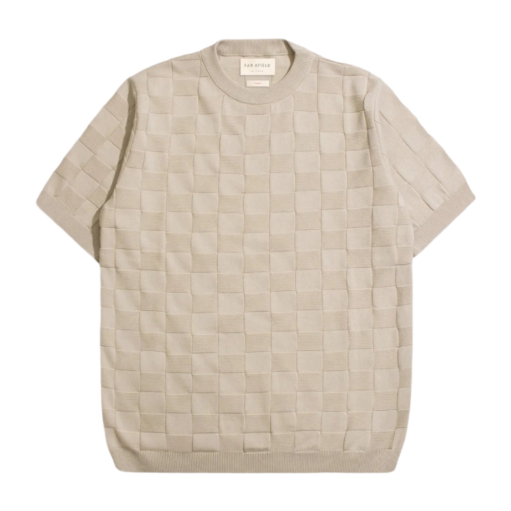 CEATANO CHECK KNITTED TOP - PEYOTE SANDt