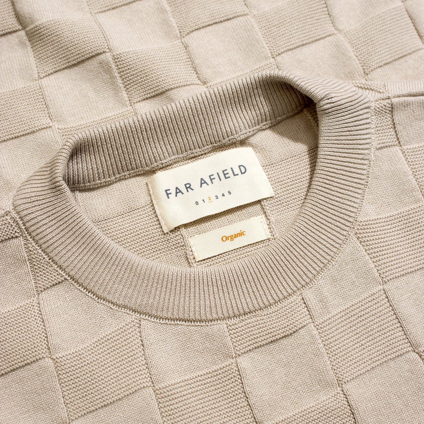 CEATANO CHECK KNITTED TOP - PEYOTE SANDt