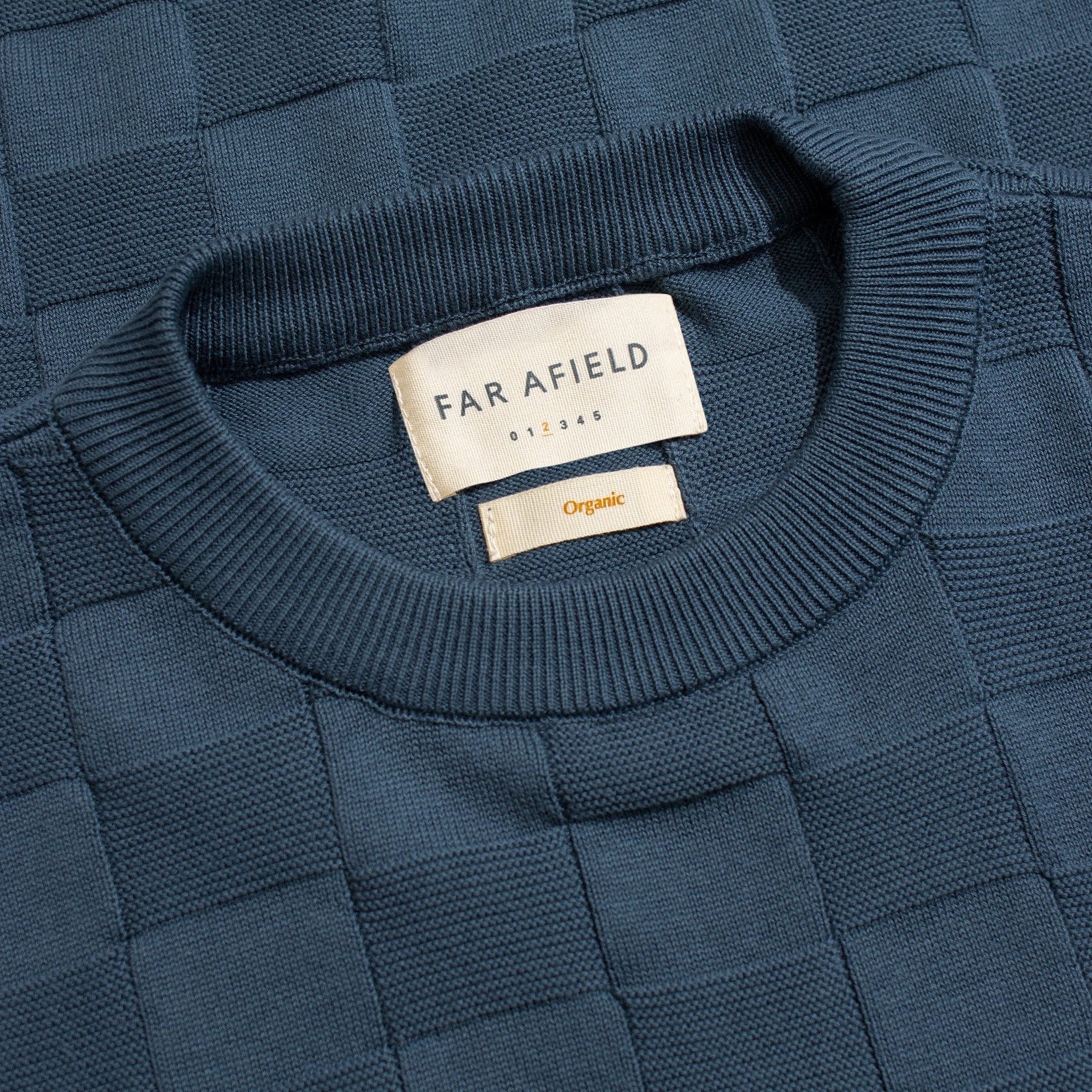 CEATANO CHECK KNITTED TOP - BLUE