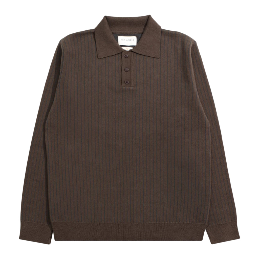 BENNY KNITTED POLO - BROWN
