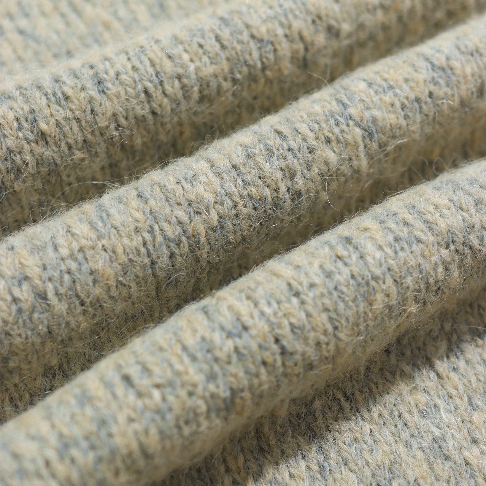 KIER KNITTED POLO - STONE FLECK