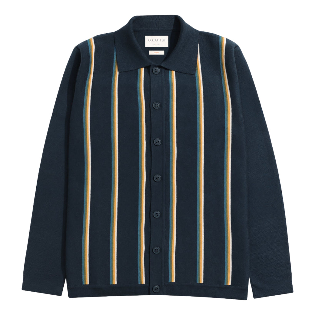 ZIGGER CARDIGAN - KUKI - NAVY STRIPE MULTI