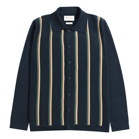 ZIGGER CARDIGAN - KUKI - NAVY STRIPE MULTI