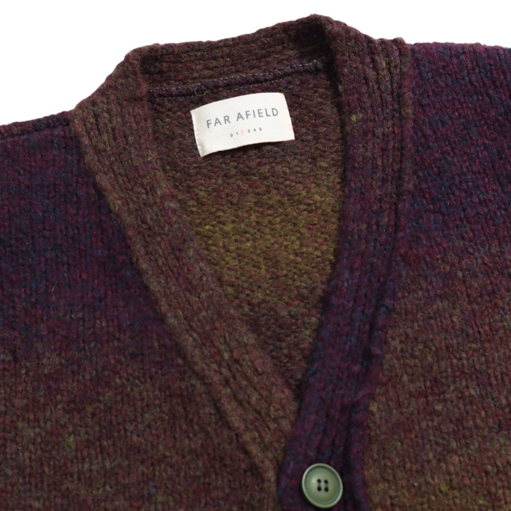 BUCKLEY CARDIGAN - BRUSHED - PURPLE / GREEN