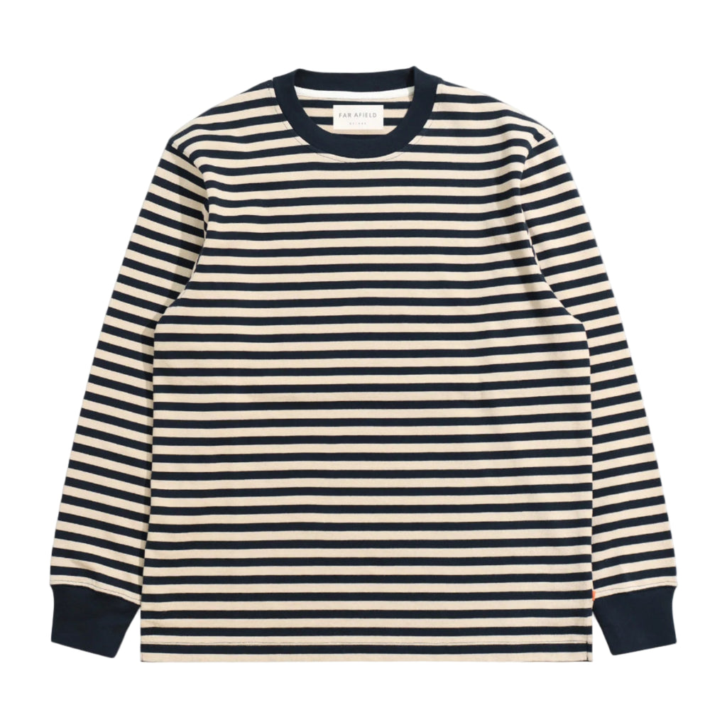 BRETON STRIPE T-SHIRT - YARN - NAVY/STONE