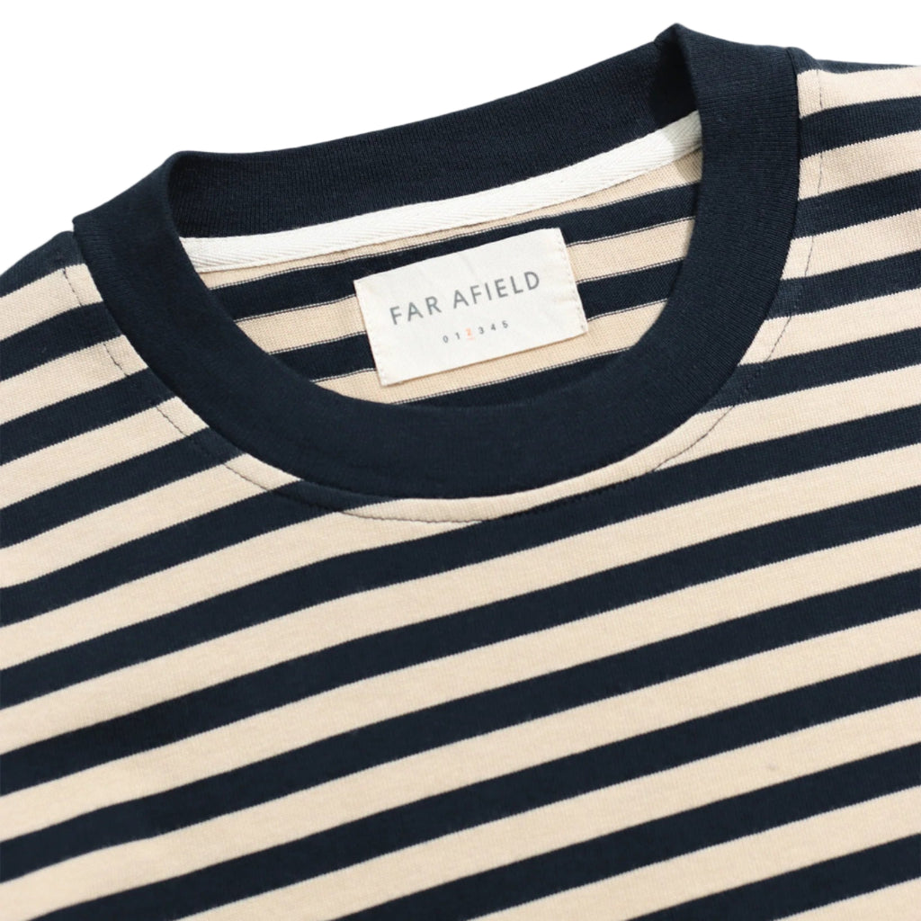 BRETON STRIPE T-SHIRT - YARN - NAVY/STONE