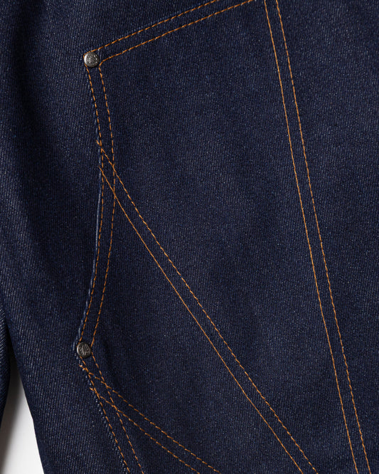 Raw Denim Double Knee Shorts