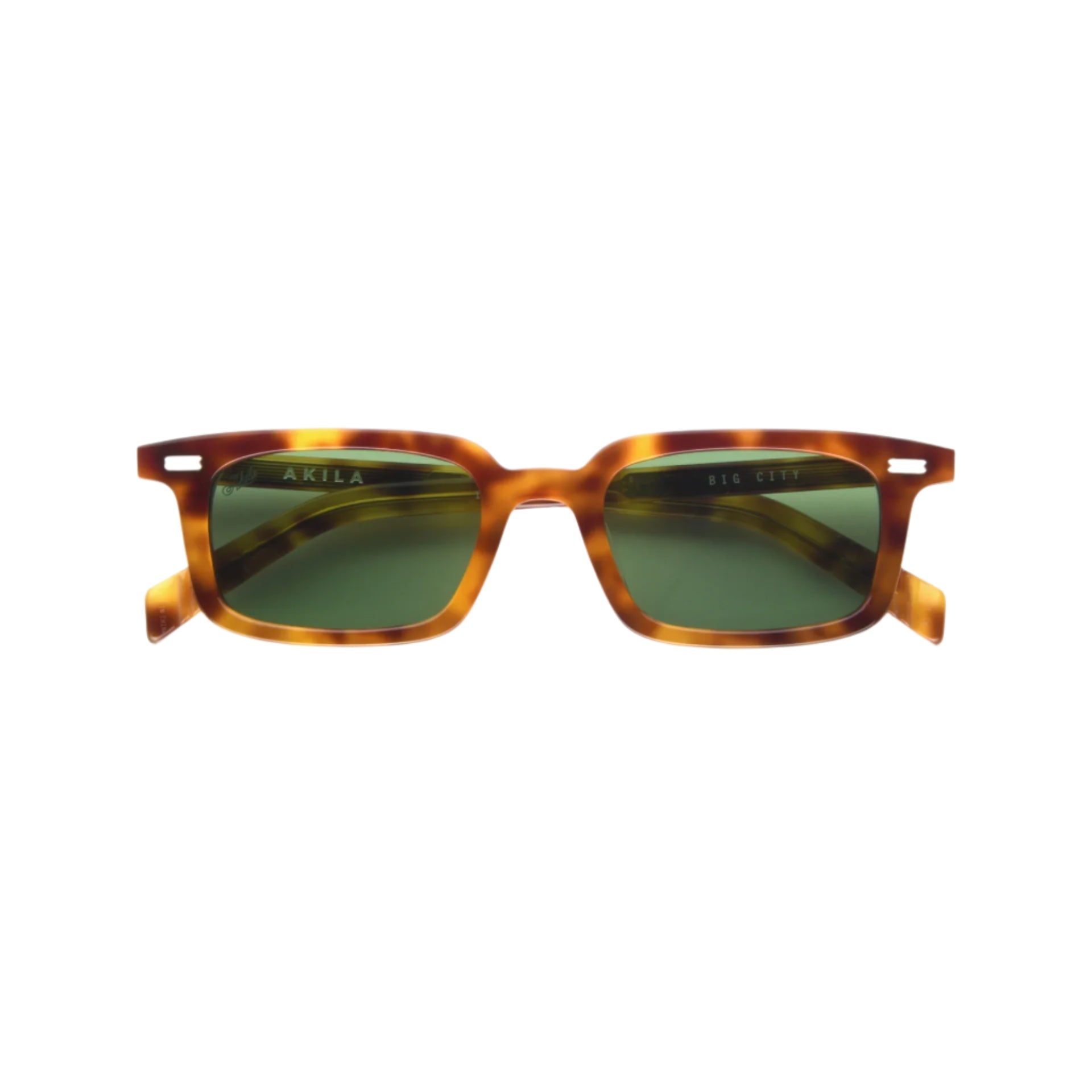 BIG CITY - YELLOW TORTOISE ACETATE/GREEN LENSES
