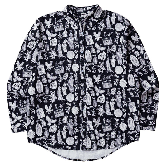JEWELRY STORE BUTTON DOWN SHIRT - BLACK