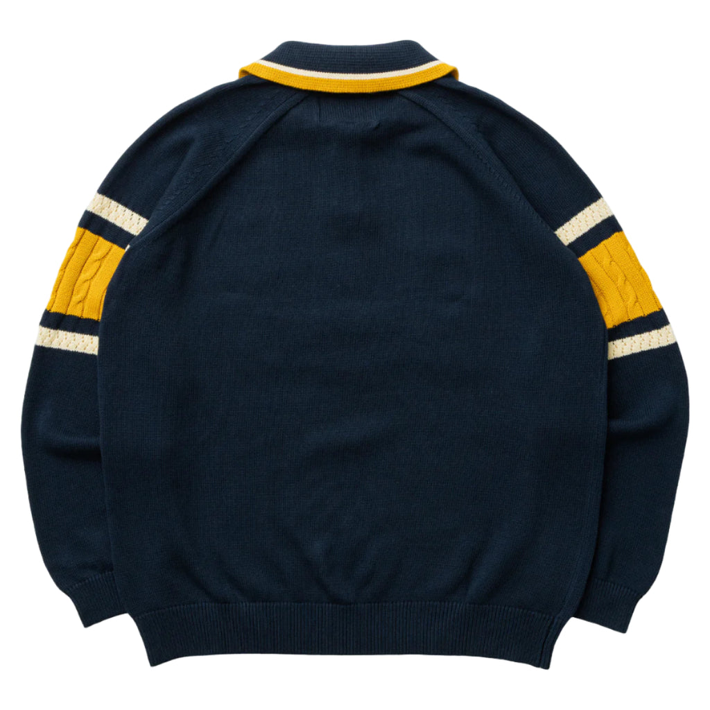 STAR LOGO KNITTED RUGBY - NAVY