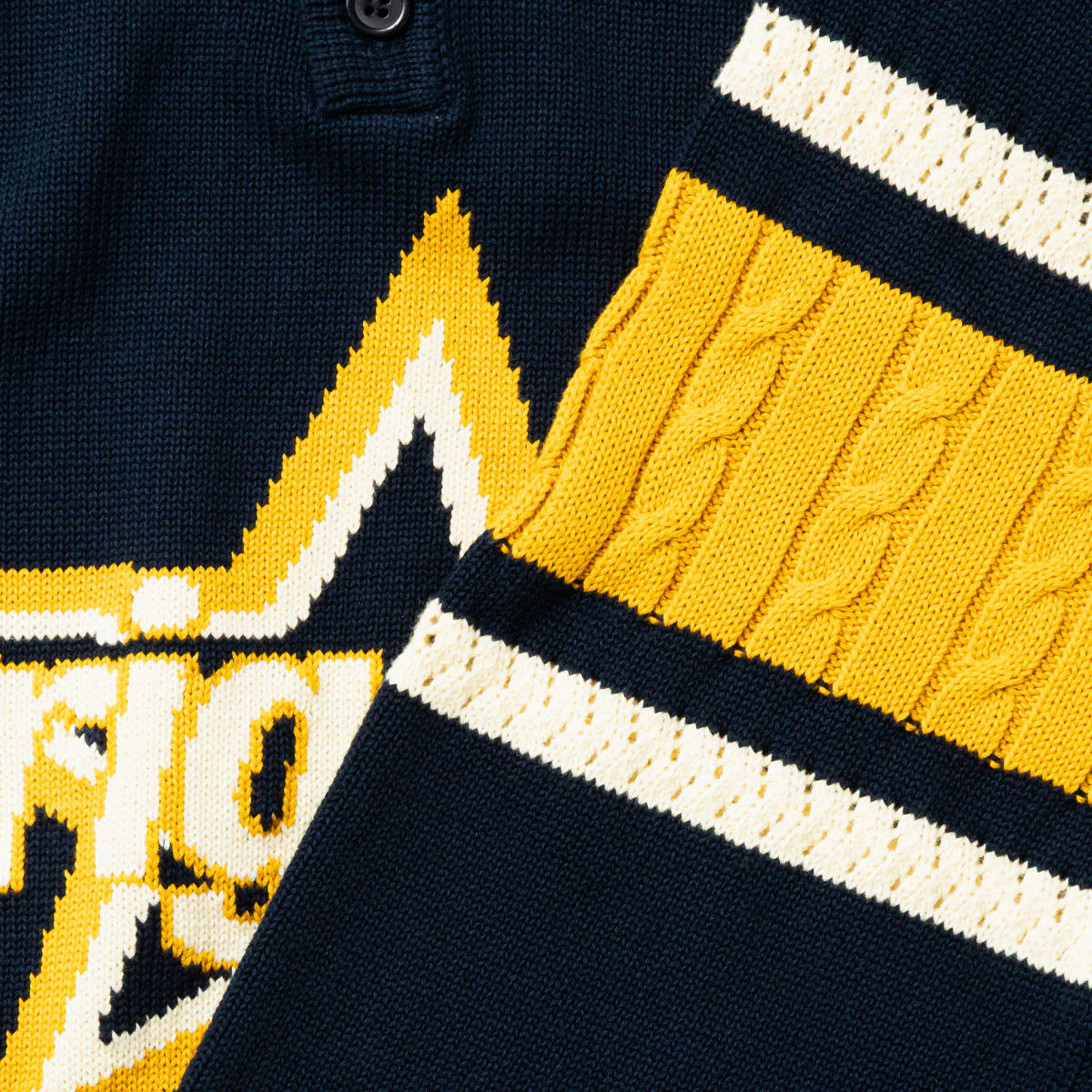 STAR LOGO KNITTED RUGBY - NAVY