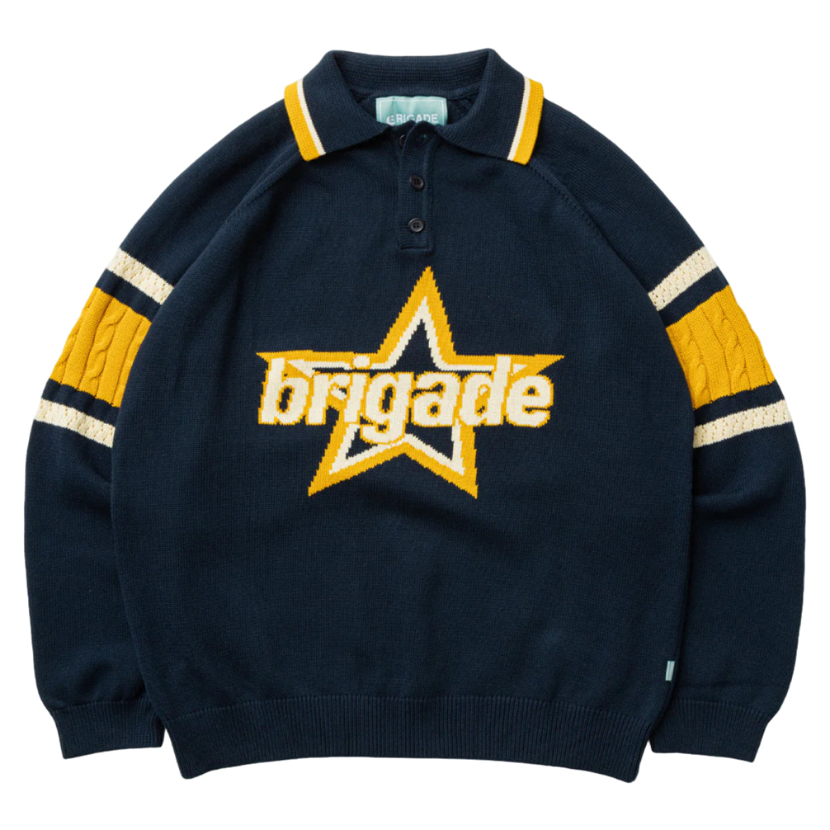 STAR LOGO KNITTED RUGBY - NAVY