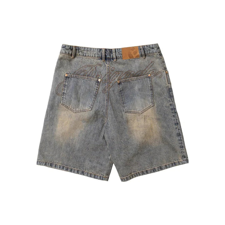 DENIM CARPENTER SHORTS - LIGHT DENIM