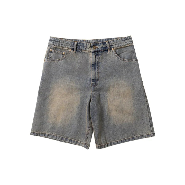 DENIM CARPENTER SHORTS - LIGHT DENIM
