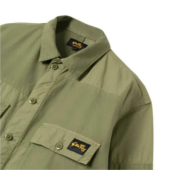 CPO Shirt - Olive Sateen/Ripstop Mix