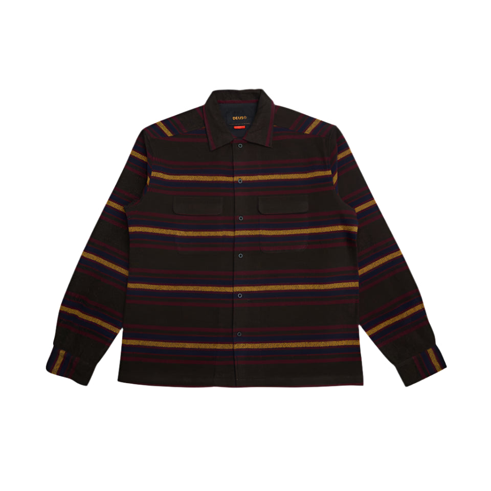 MOTO STRIPE SHIRT - MULTI STRIPE