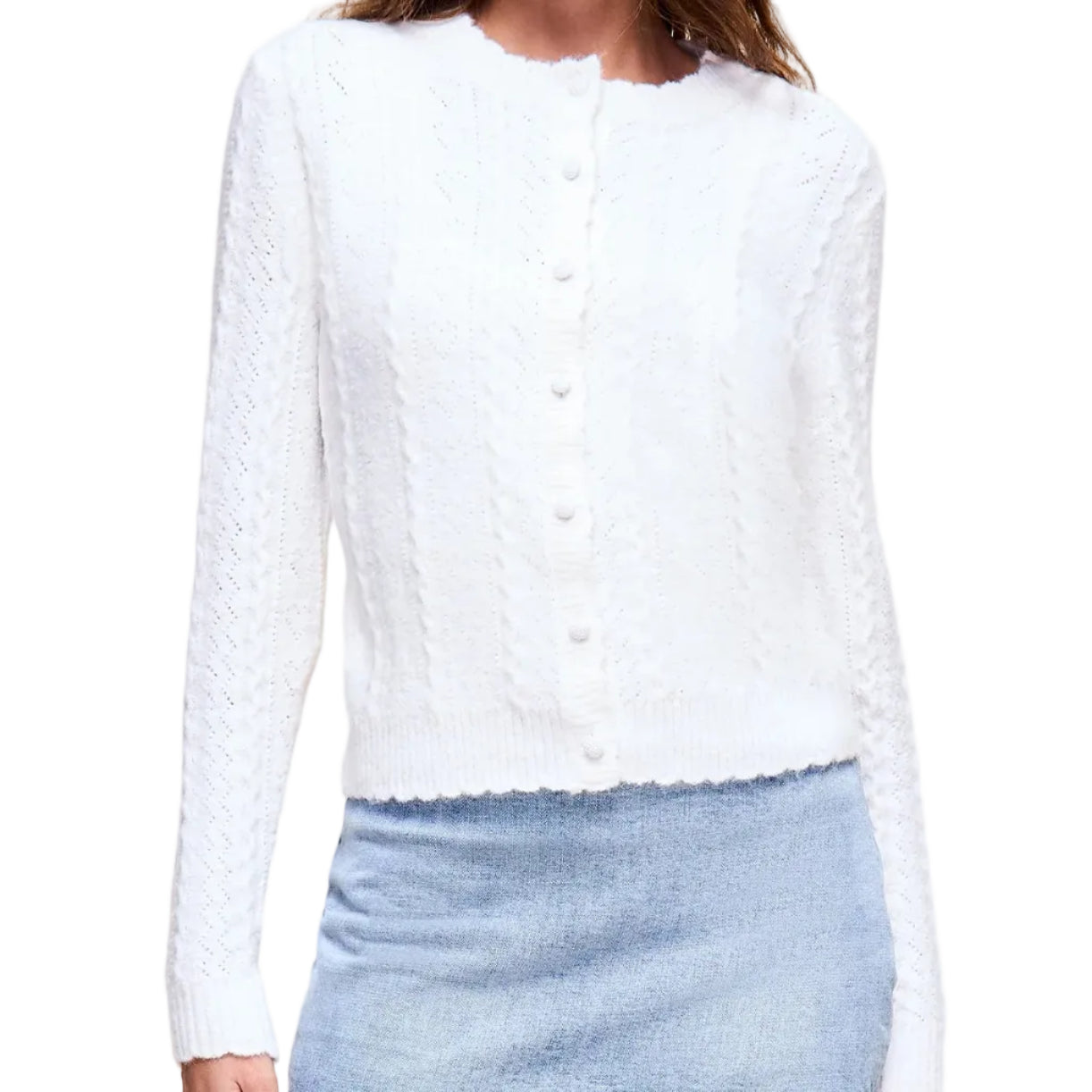 Evelina Pointelle Cardigan
