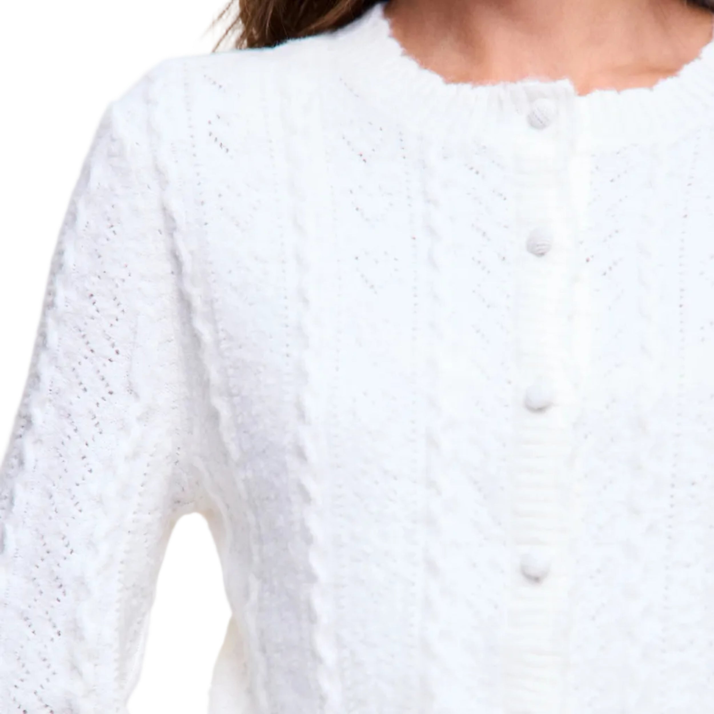 Evelina Pointelle Cardigan