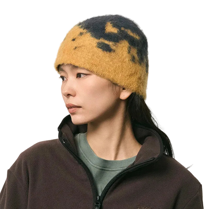 MOHAIR SPLATTER BEANIE / SAFRON SPLATTER
