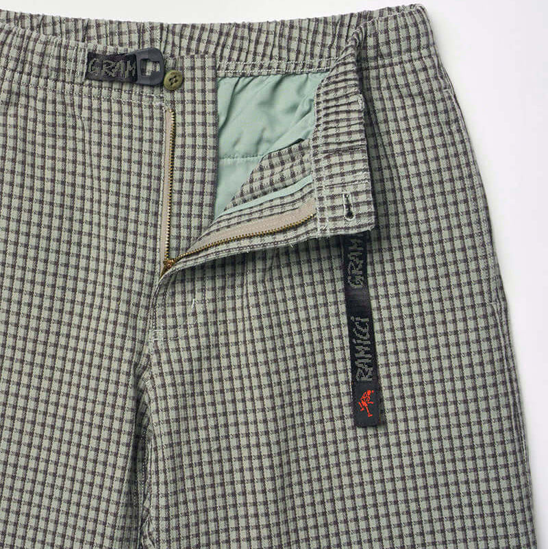 DOBBY PLAID GRAMICCI PANT STRAIGHT FIT / STONE
