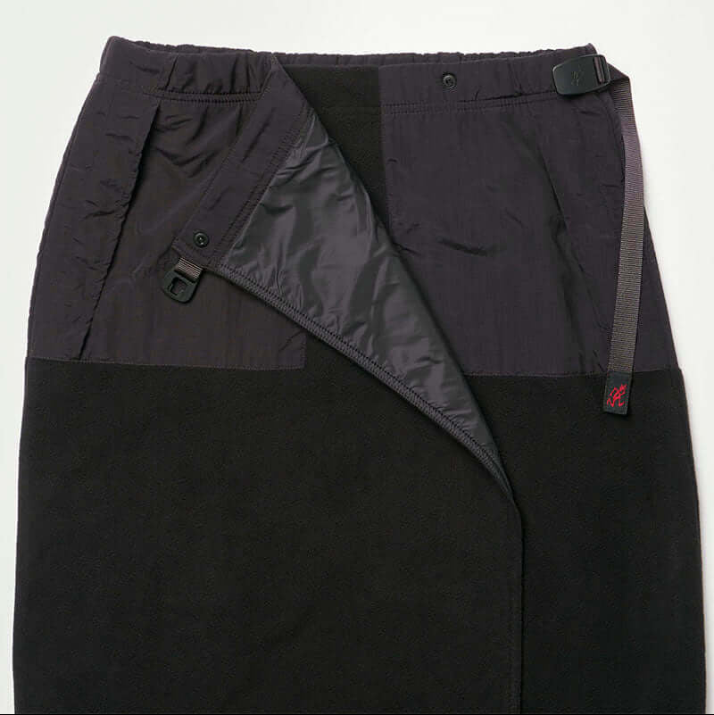 THERMAL FLEECE SKIRT / BLACK