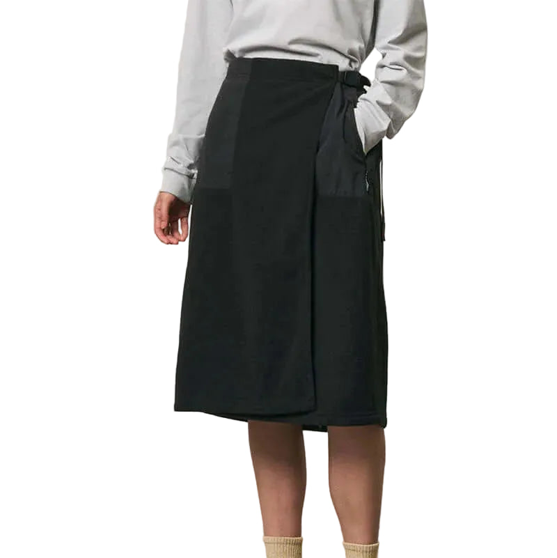 THERMAL FLEECE SKIRT / BLACK