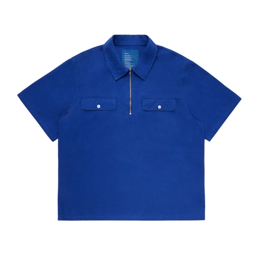 Screen Test® Zipped Work Shirt - Blue