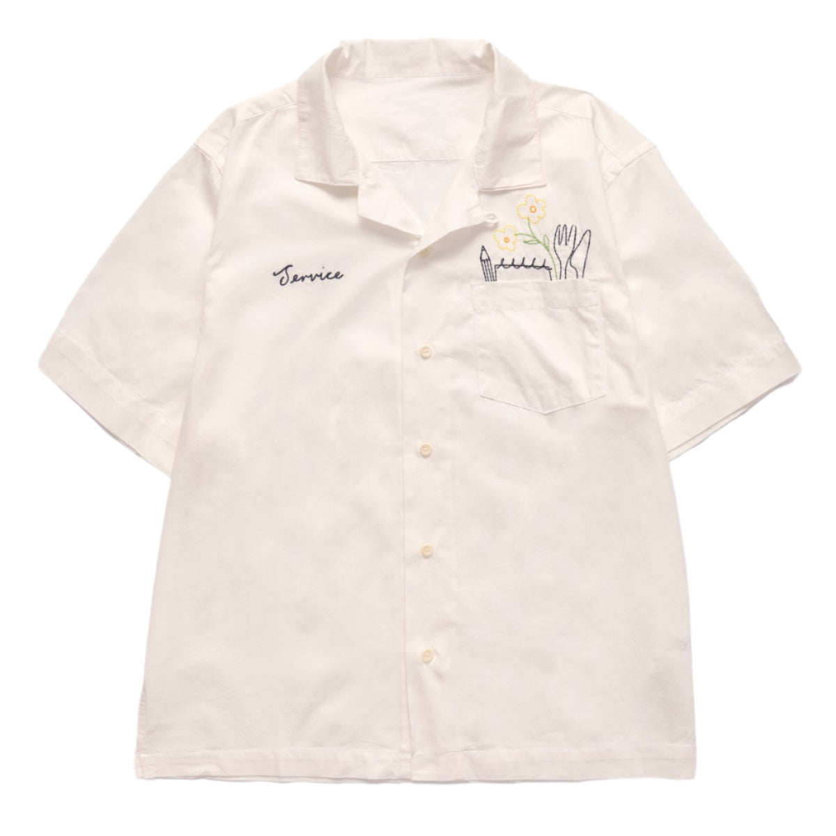 Light Twill Necessities Short Sleeve Shirt - OFF WHITE