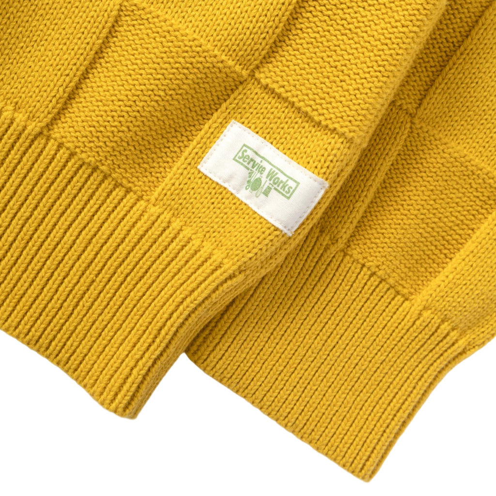 Check Knit Crewneck - Ochre