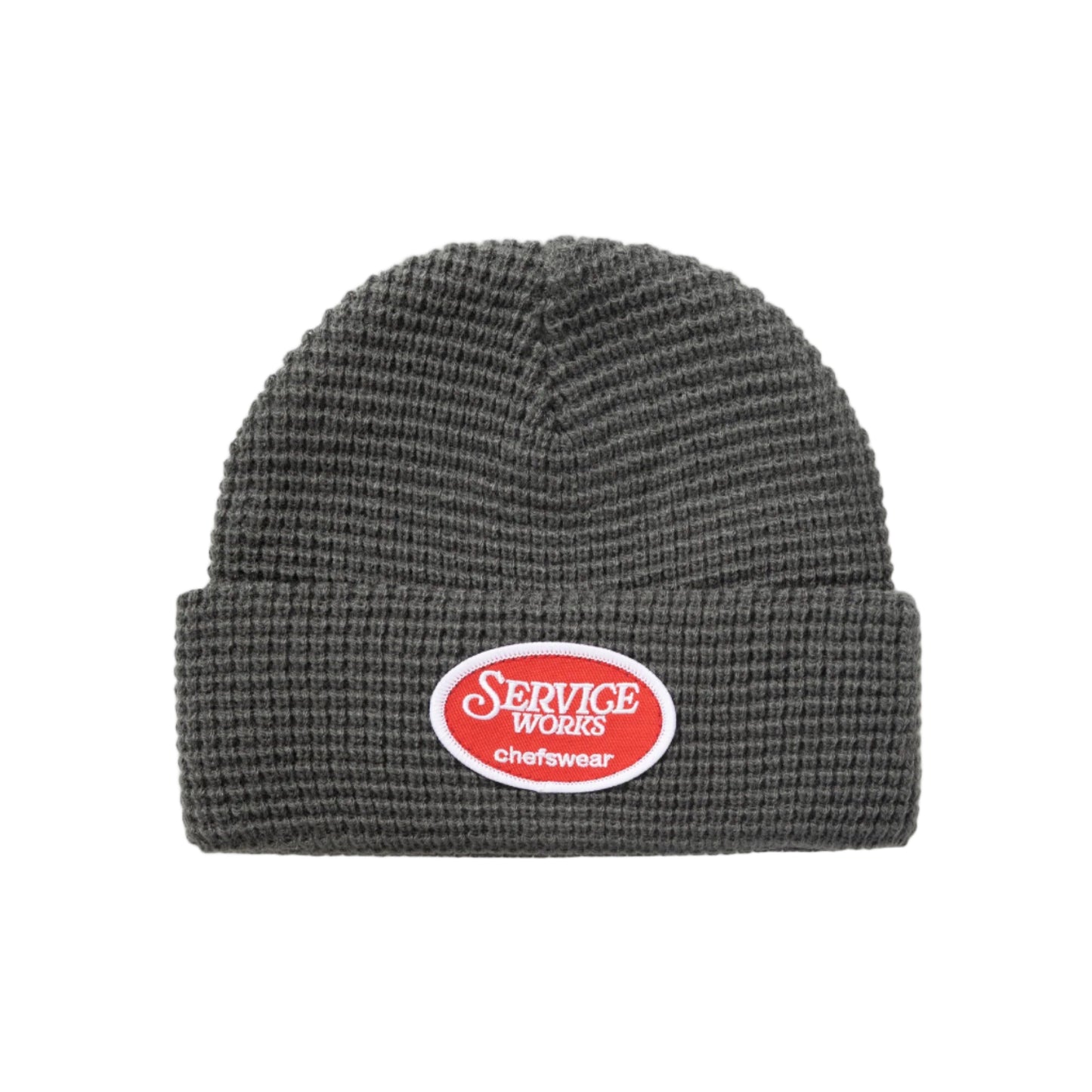 Waffle Patch Beanie - Grey