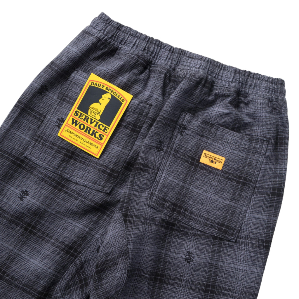 Thistle Plaid Chef Pants - Black