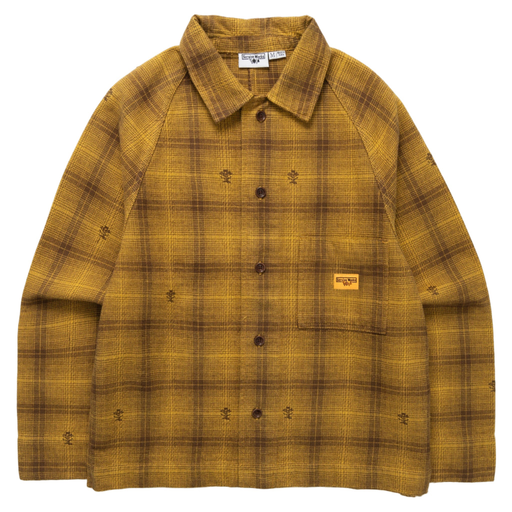 Thistle Plaid Front Of House Jacket - Ochre