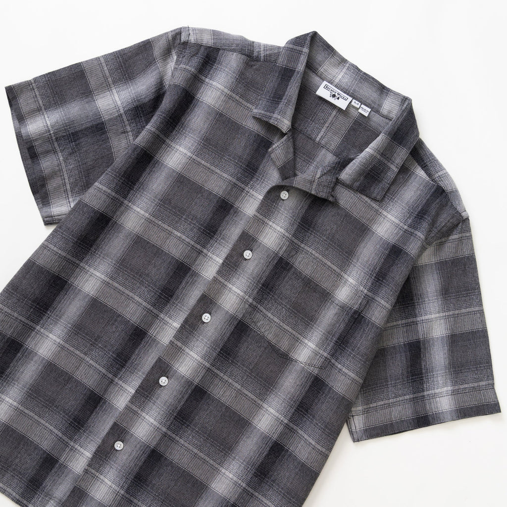 Plaid Resort Shirt - Black