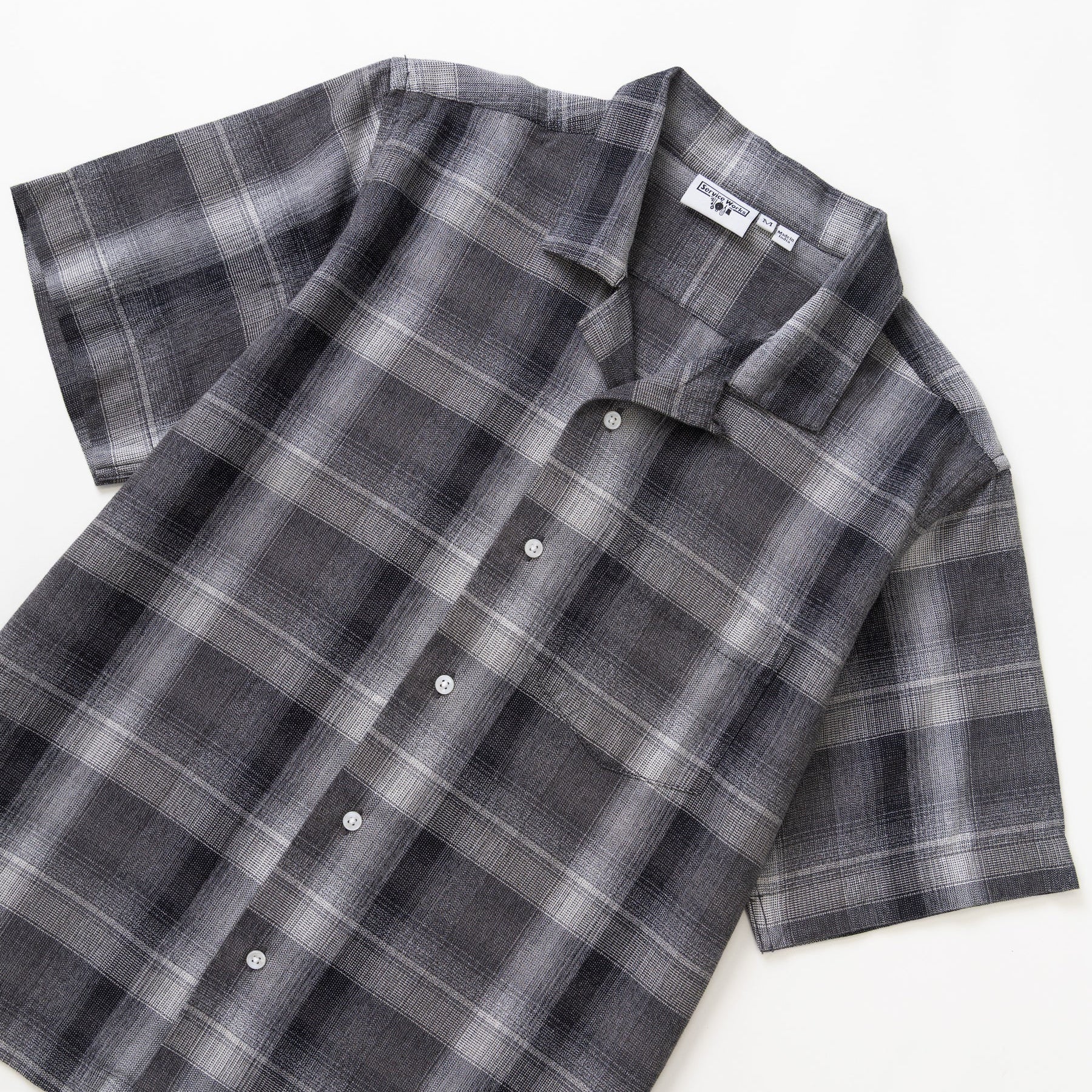 Plaid Resort Shirt - Black