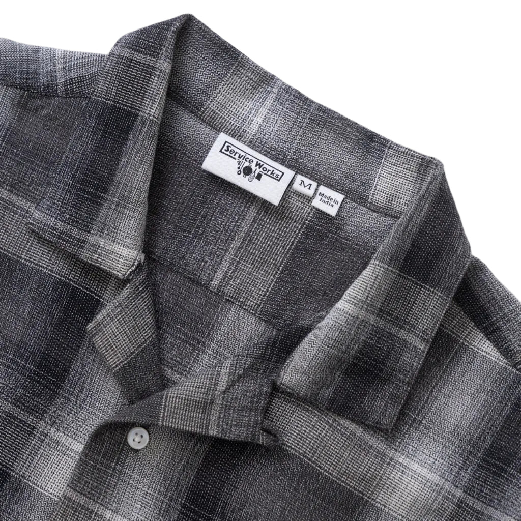 Plaid Resort Shirt - Black