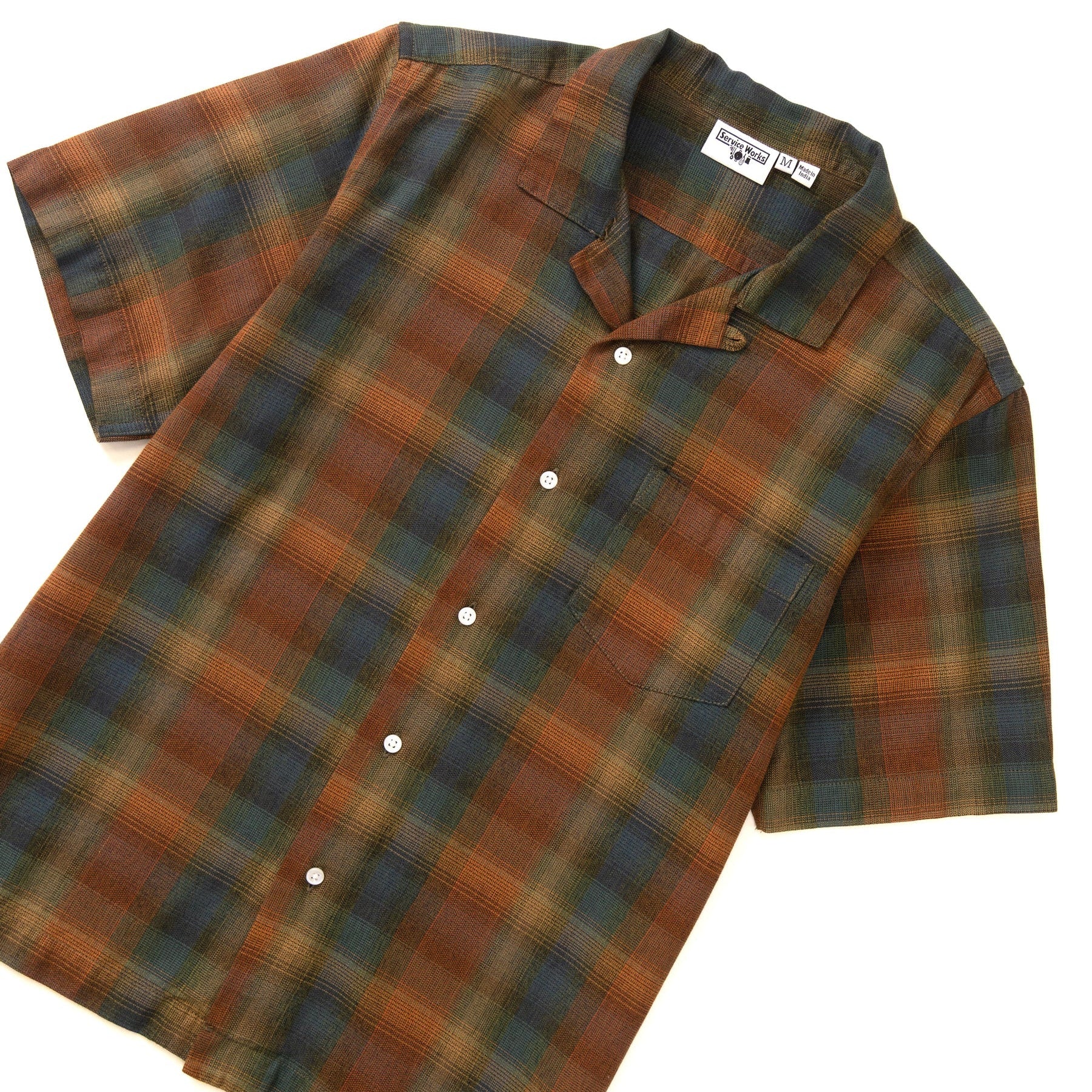 Plaid Resort Shirt - Brown