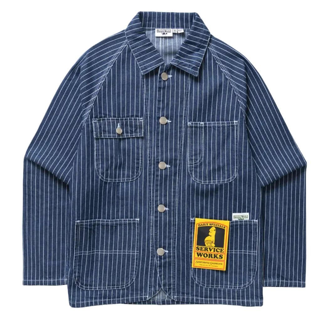 Pinstripe Denim Coverall 2.0 - Indigo