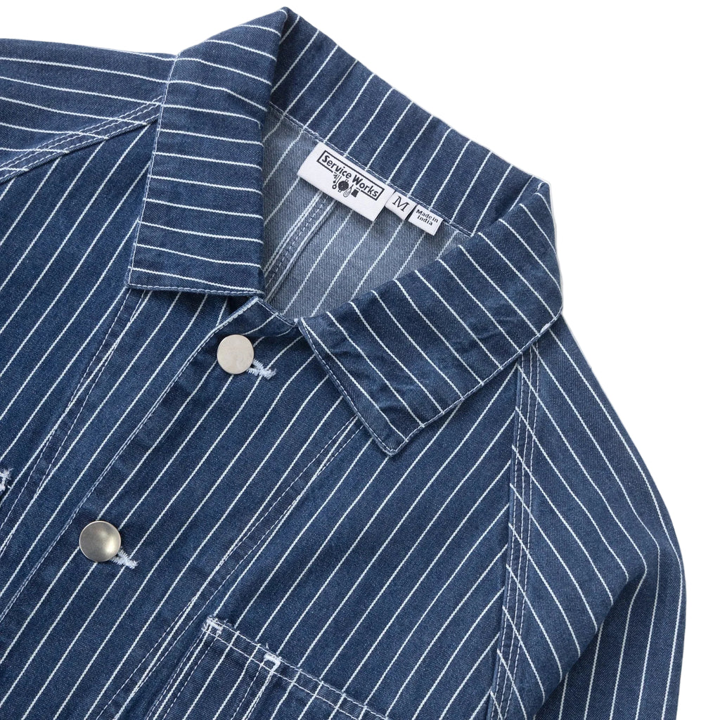 Pinstripe Denim Coverall 2.0 - Indigo