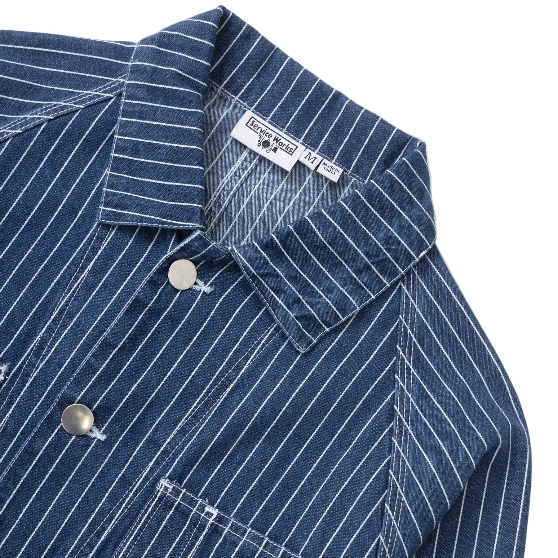 Pinstripe Denim Coverall 2.0 - Indigo