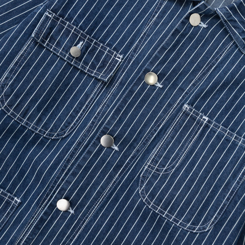 Pinstripe Denim Coverall 2.0 - Indigo