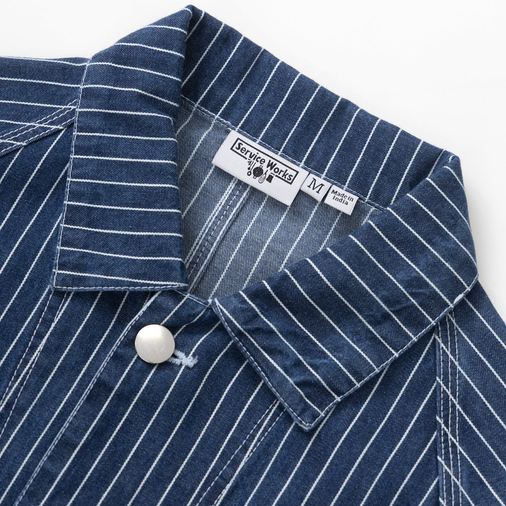 Pinstripe Denim Coverall 2.0 - Indigo