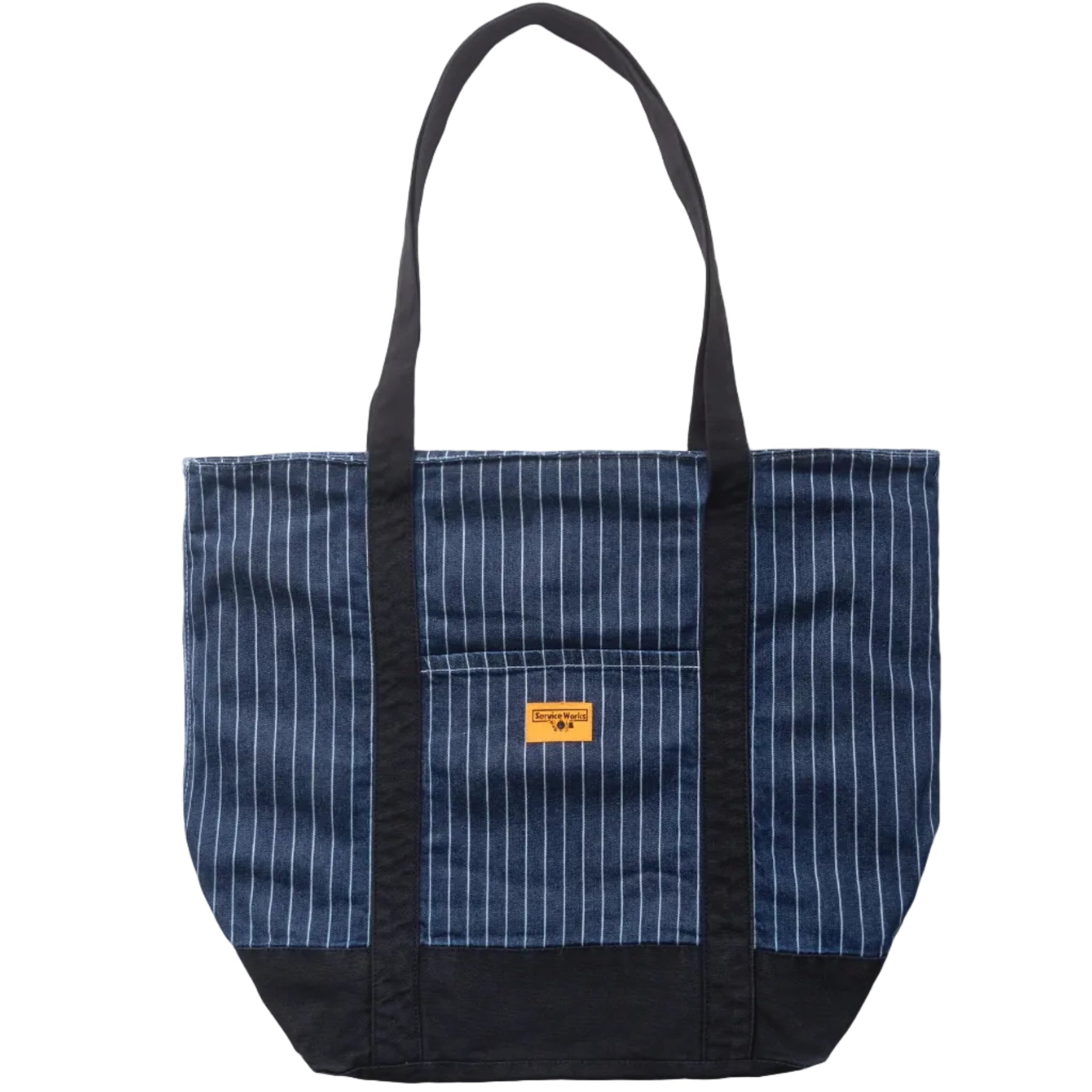 Pinstripe Denim Tote - INDIGO