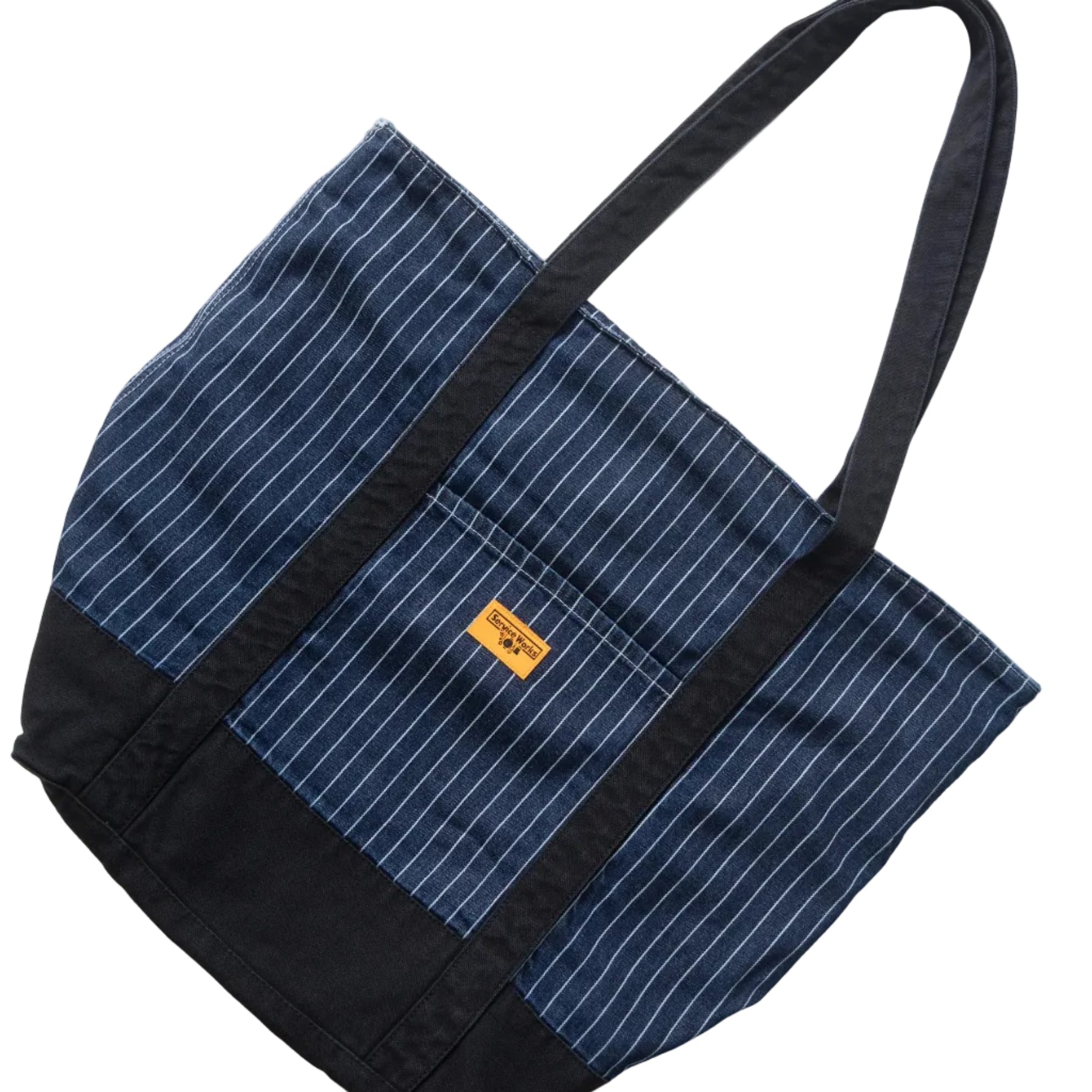 Pinstripe Denim Tote - INDIGO