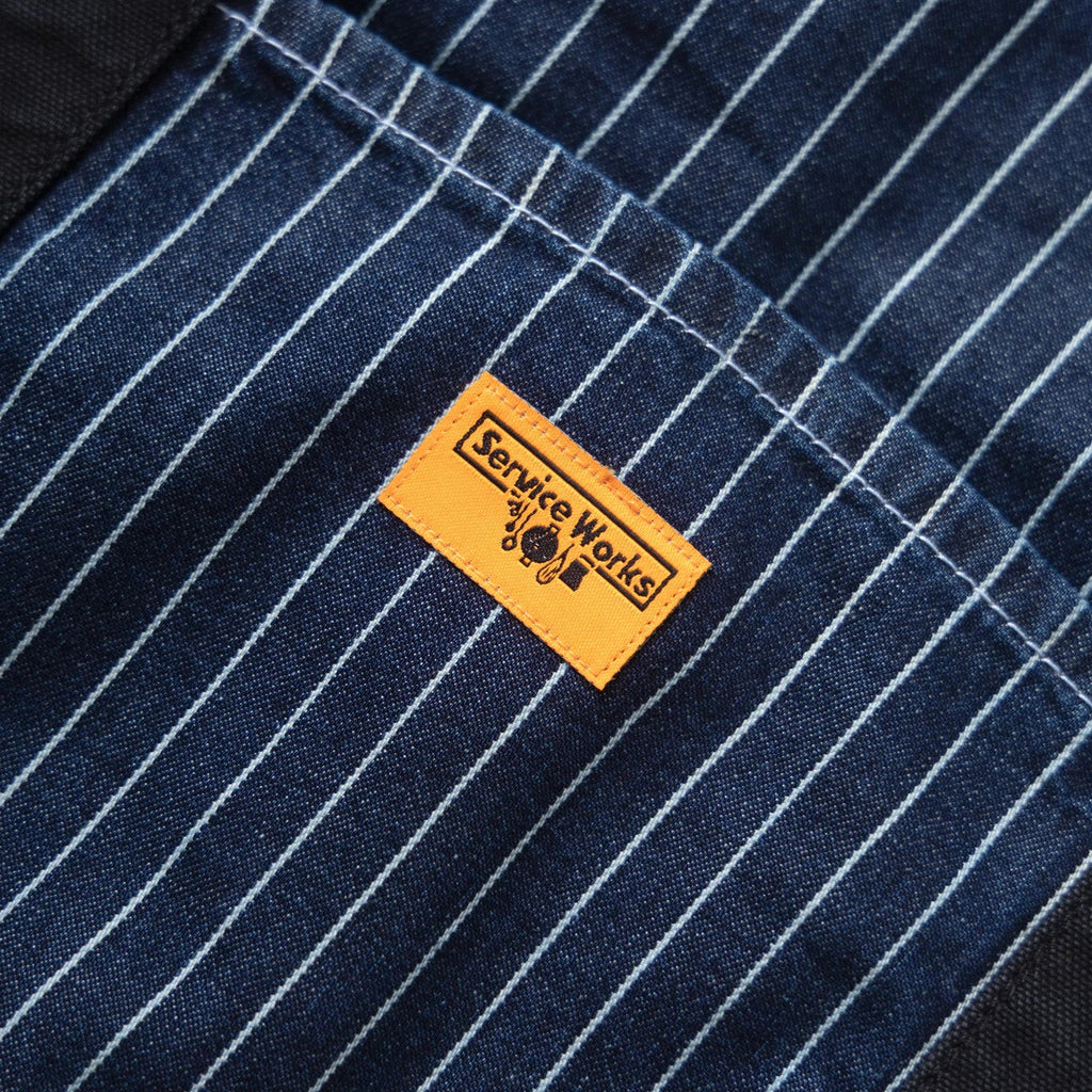 Pinstripe Denim Tote - INDIGO