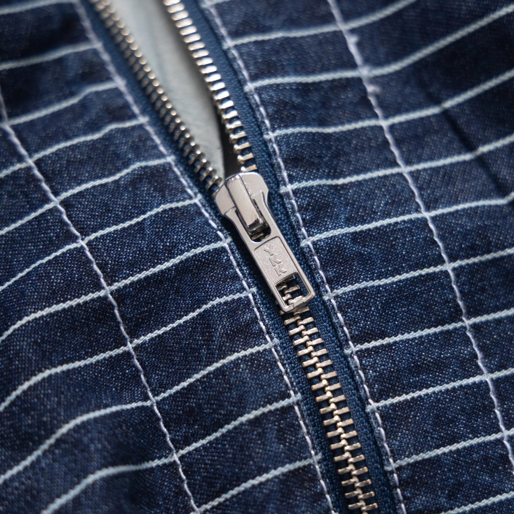 Pinstripe Denim Tote - INDIGO