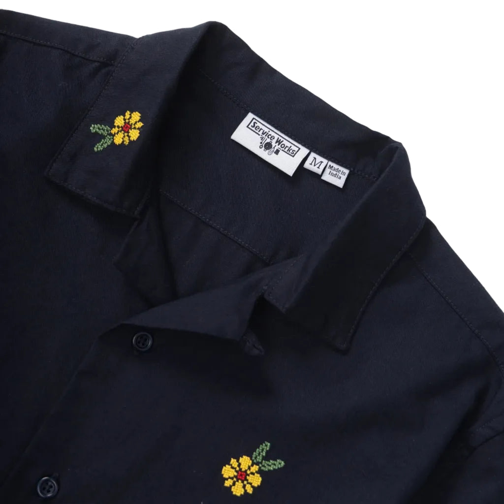 Cross Stitch Shirt - Dark Navy