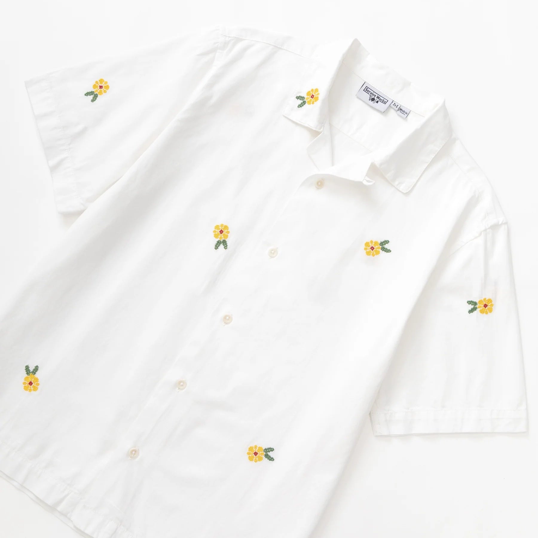 Cross Stitch Shirt - White