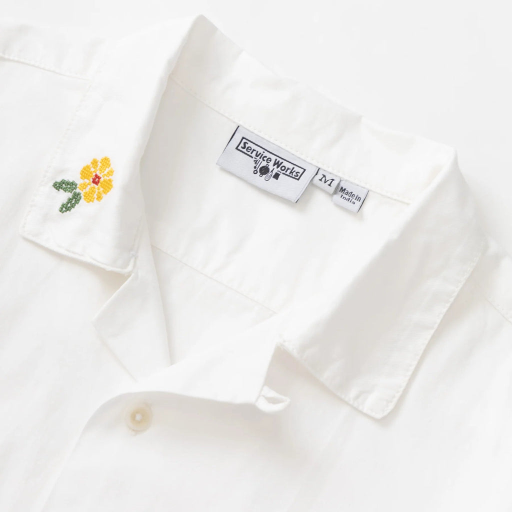 Cross Stitch Shirt - White
