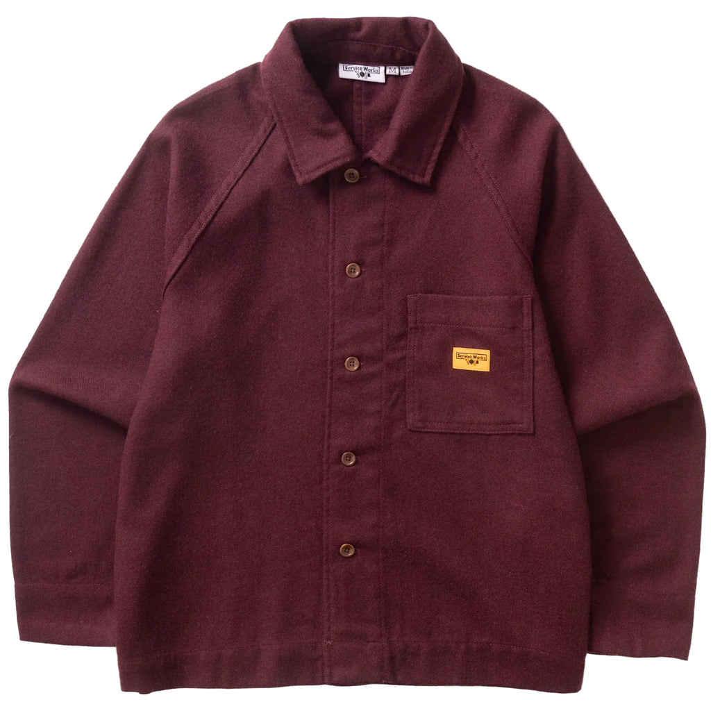 Flannel FOH Jacket - Burgundy